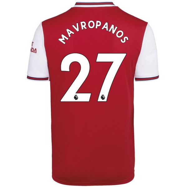 Maillot Football Arsenal NO.27 Mavropanos Domicile 2019-20 Rouge